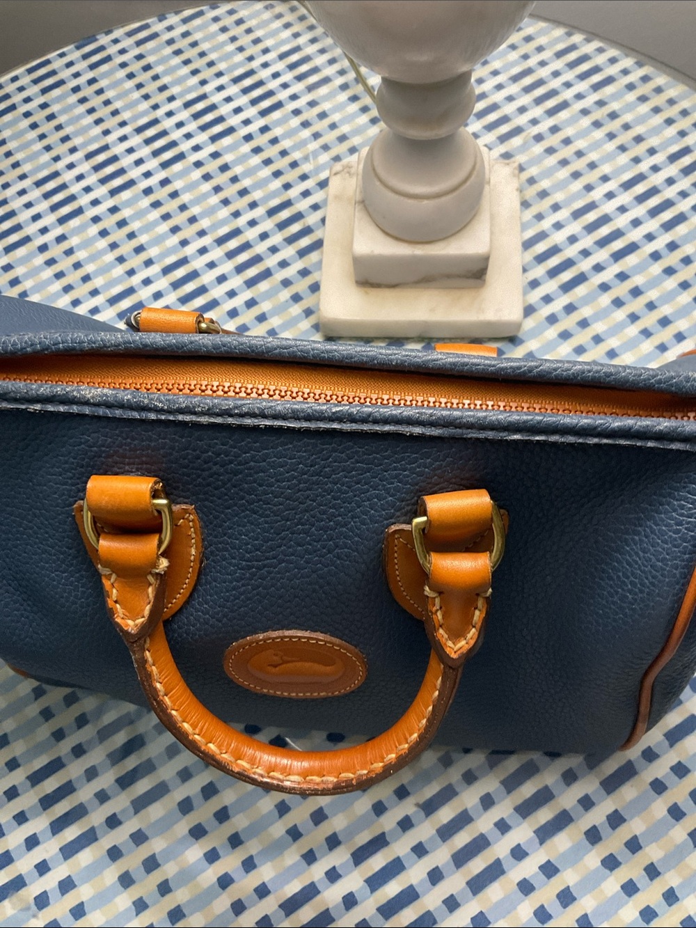 Dooney & Bourke Vintage Blue Doctor Bag/Satchel - Picture 4 of 8